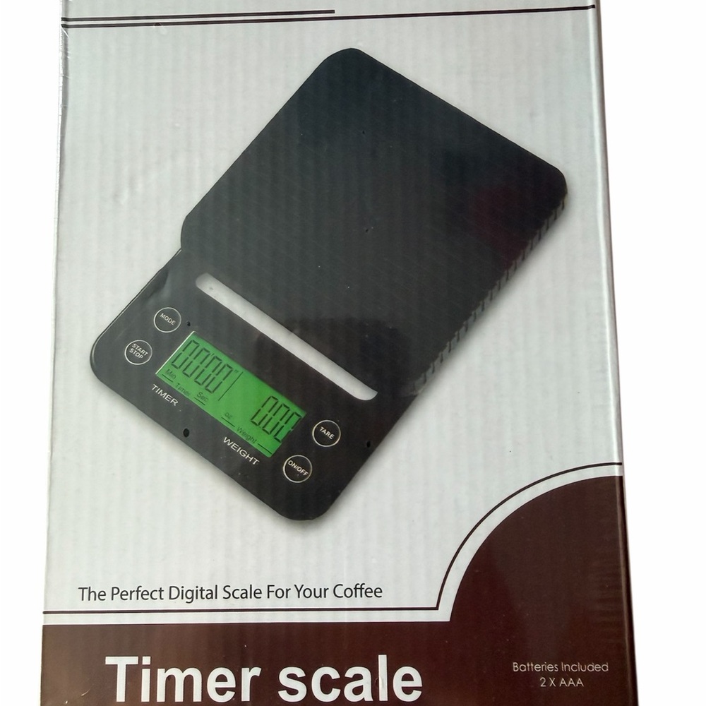 Digital Coffee Scale with Timer - Black